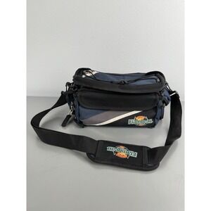 Flambeau Pro Angler Fishing Hunting Bag Multiple Zippers Pockets Strap Blue